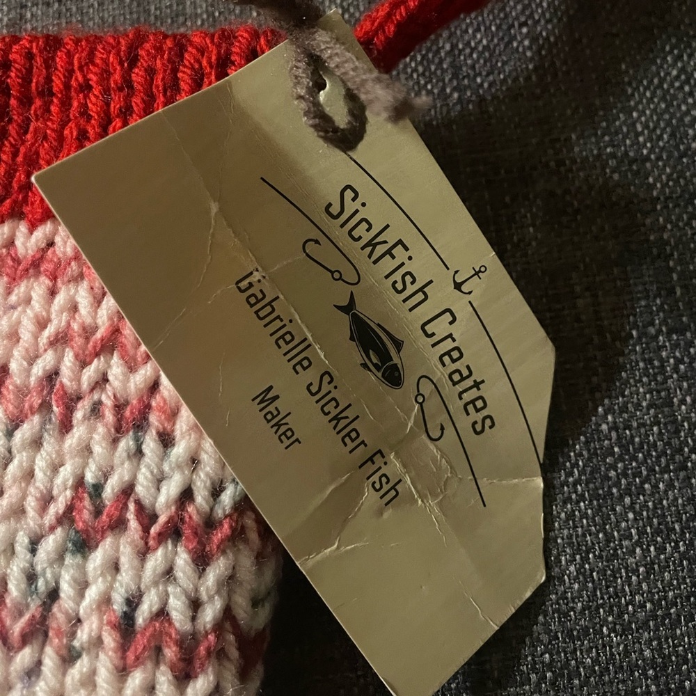 Handcrafted  Knit Set(bag&hat) . - Picture 4 of 9